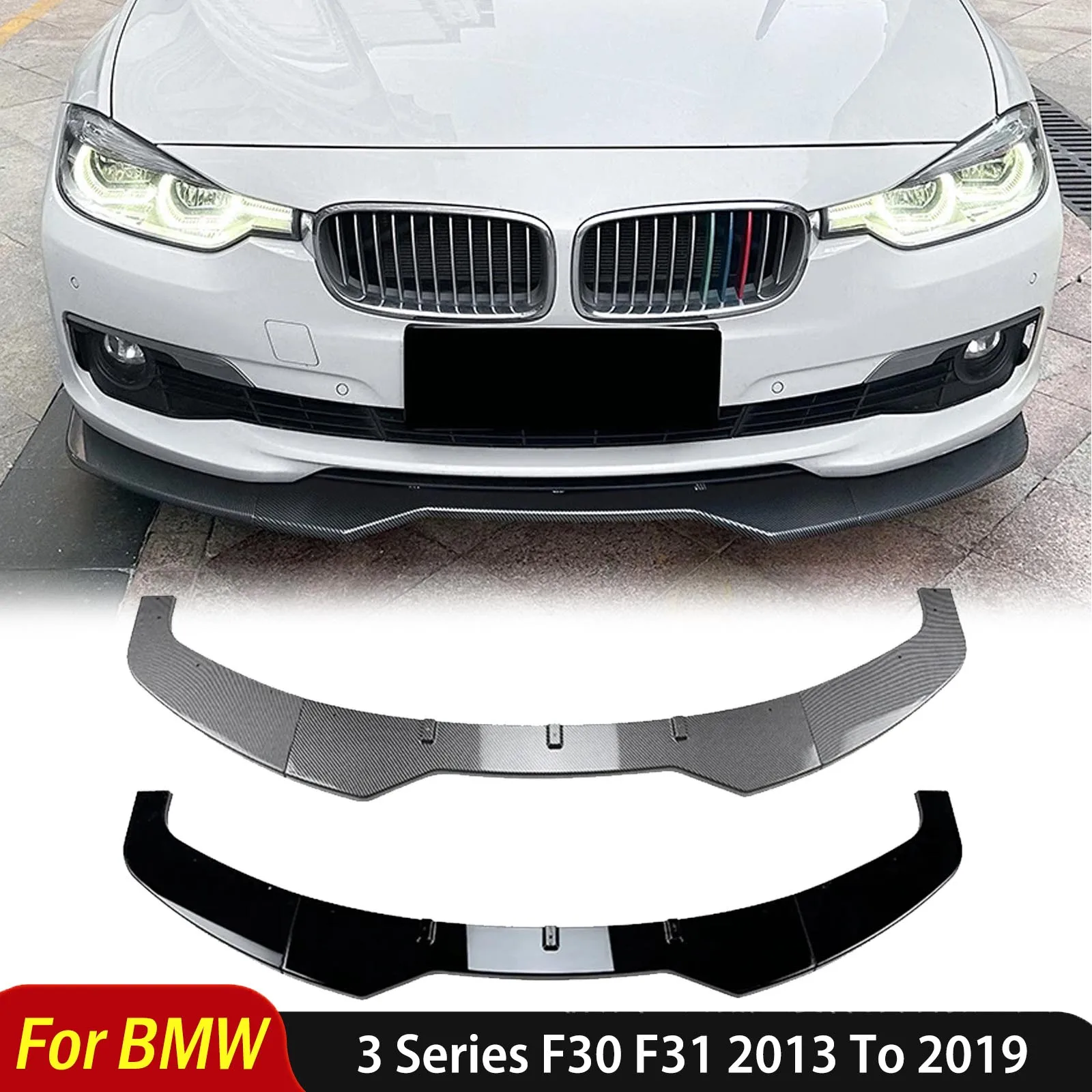 

For BMW 3 Series F30 F31 2013 To 2019 Front Bumper Lip Spoiler Protector Lower Blade Splitter Car Styling Auto Accessories