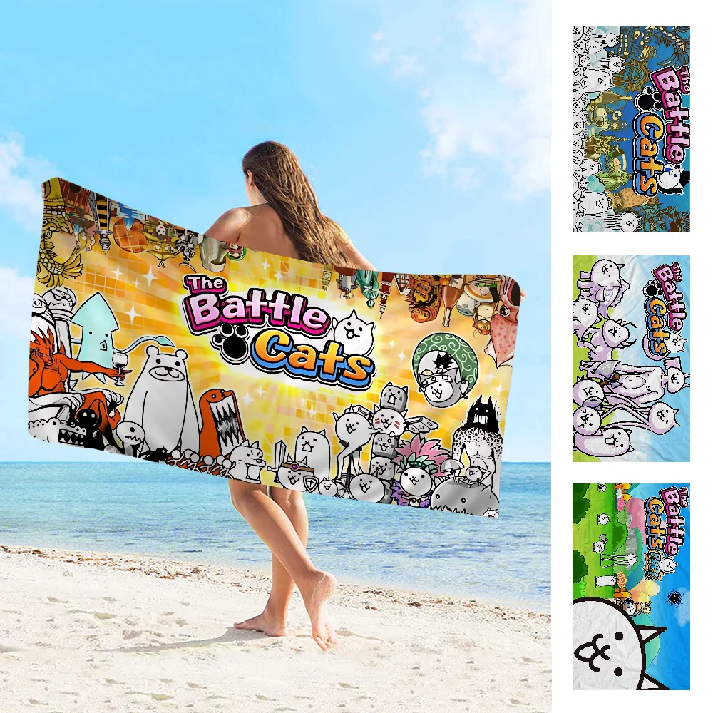 

Battle Cat Microfiber Blanket Quick Drying Beach Towels Oversized Printing Super Absorbent Pool Towel Blanket