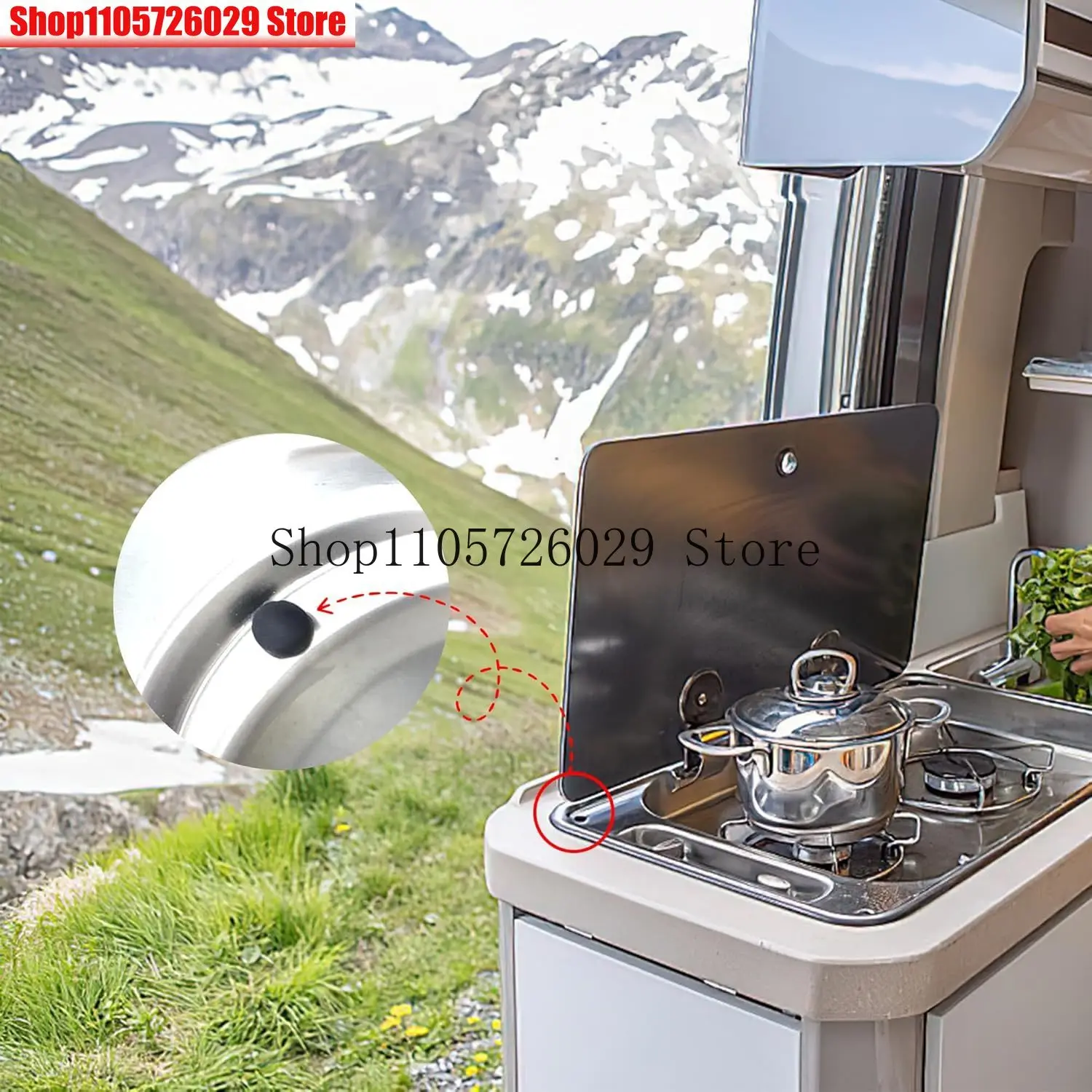 8PCS/set Cover Caps Suitable For Dometic Smev And Thetford Hobs Push On Sink Hob Camper Motorhome Caravan For Screws Pot Holder