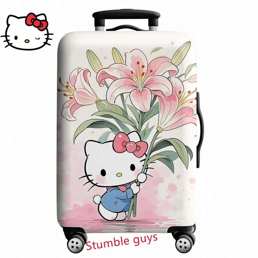 

Kawaii Hello Kitty Suitcase Cover Anime Style Protector Fits 18-32 Inch Travel Luggage