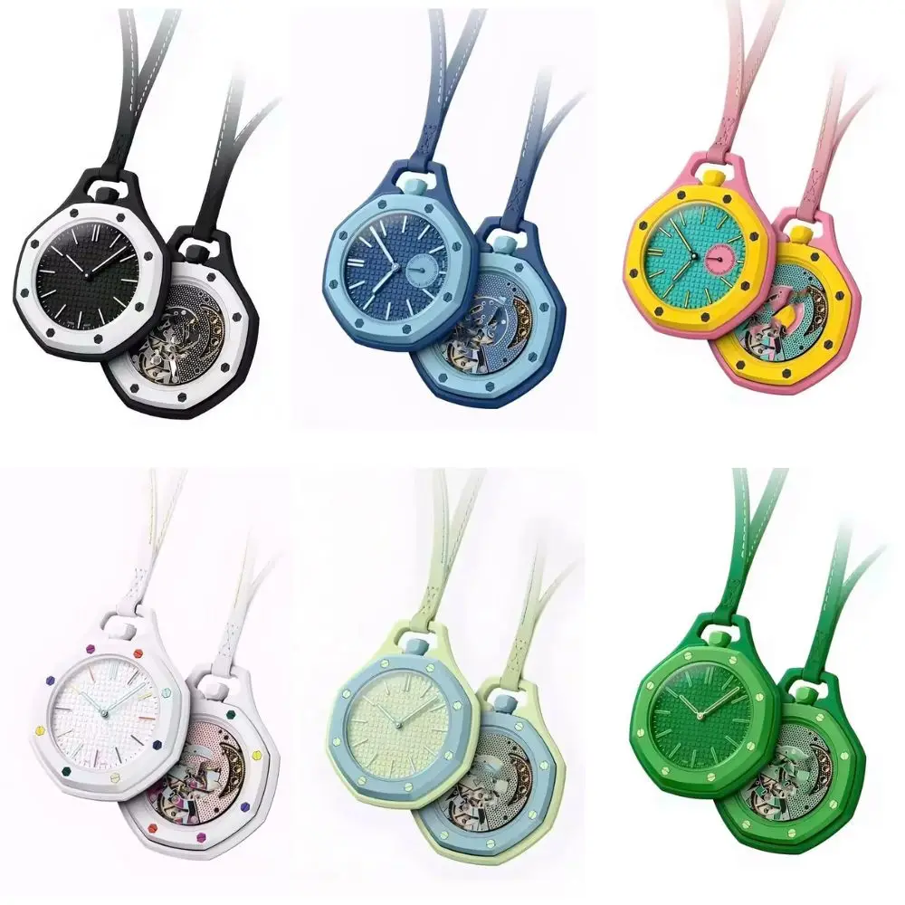 2026 New D-SPORT Collaboration Pocket Watch Fashion Quartz Wristwatch Waterproof Leather Strap Pendant Hanging Watc