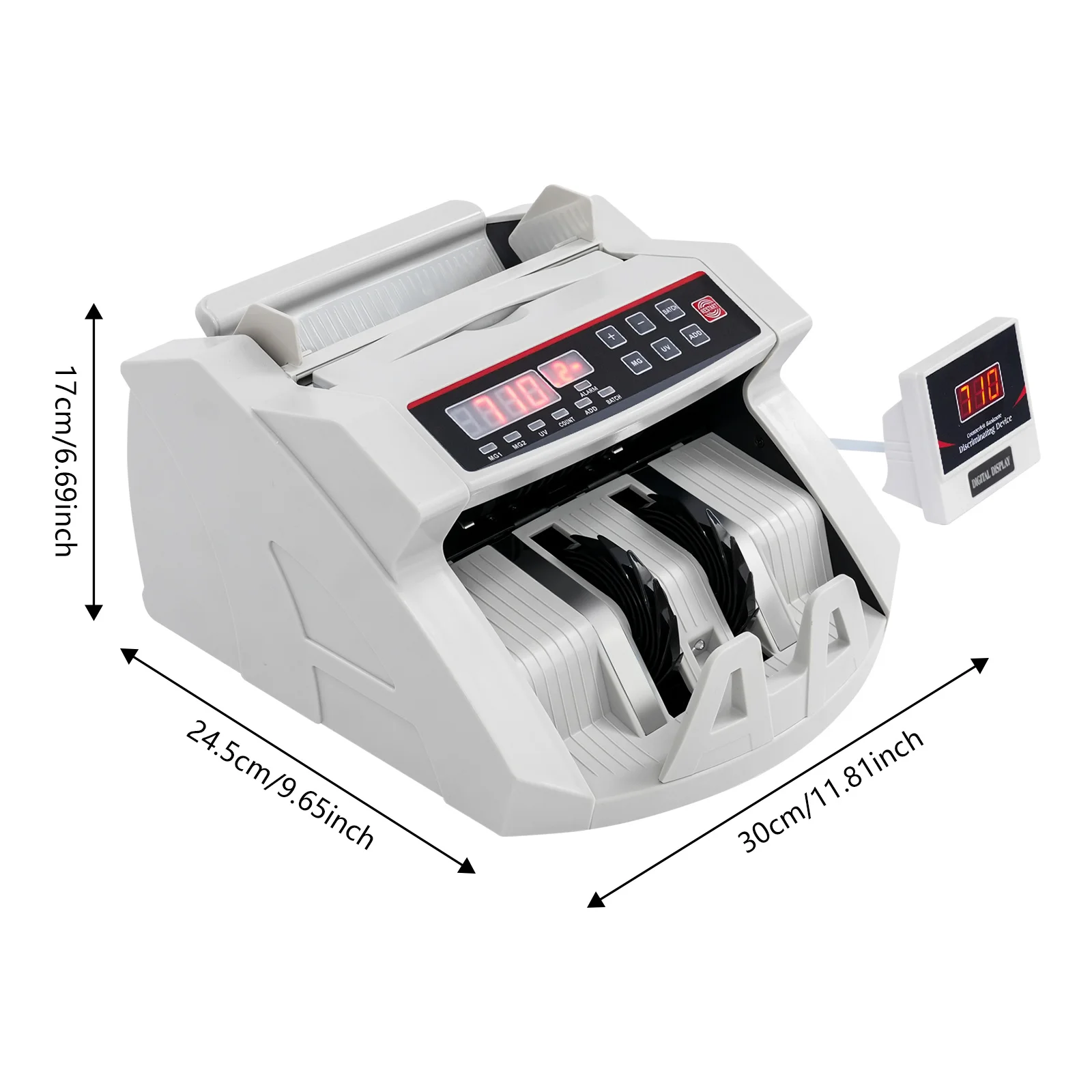 آلة عد العملات متعددة الجنسيات، آلة عد الأموال المحمولة، شاشة LED عالية السرعة 900 قطعة/الدقيقة #5
