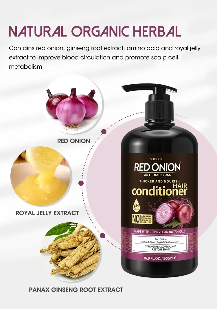 OCCA Private Label Anit-Hair Loss Strengthens Growth Hair Red Onion Regrowth Custom OEM ODM Hair Shampoo And Conditioner Set