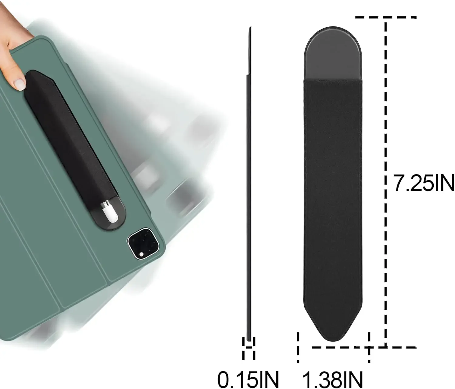 タッチスクリーンペン用の粘着性鉛筆ケース,ペンホルダー,ペンシルカバー,タブレット用,スリーブ付き