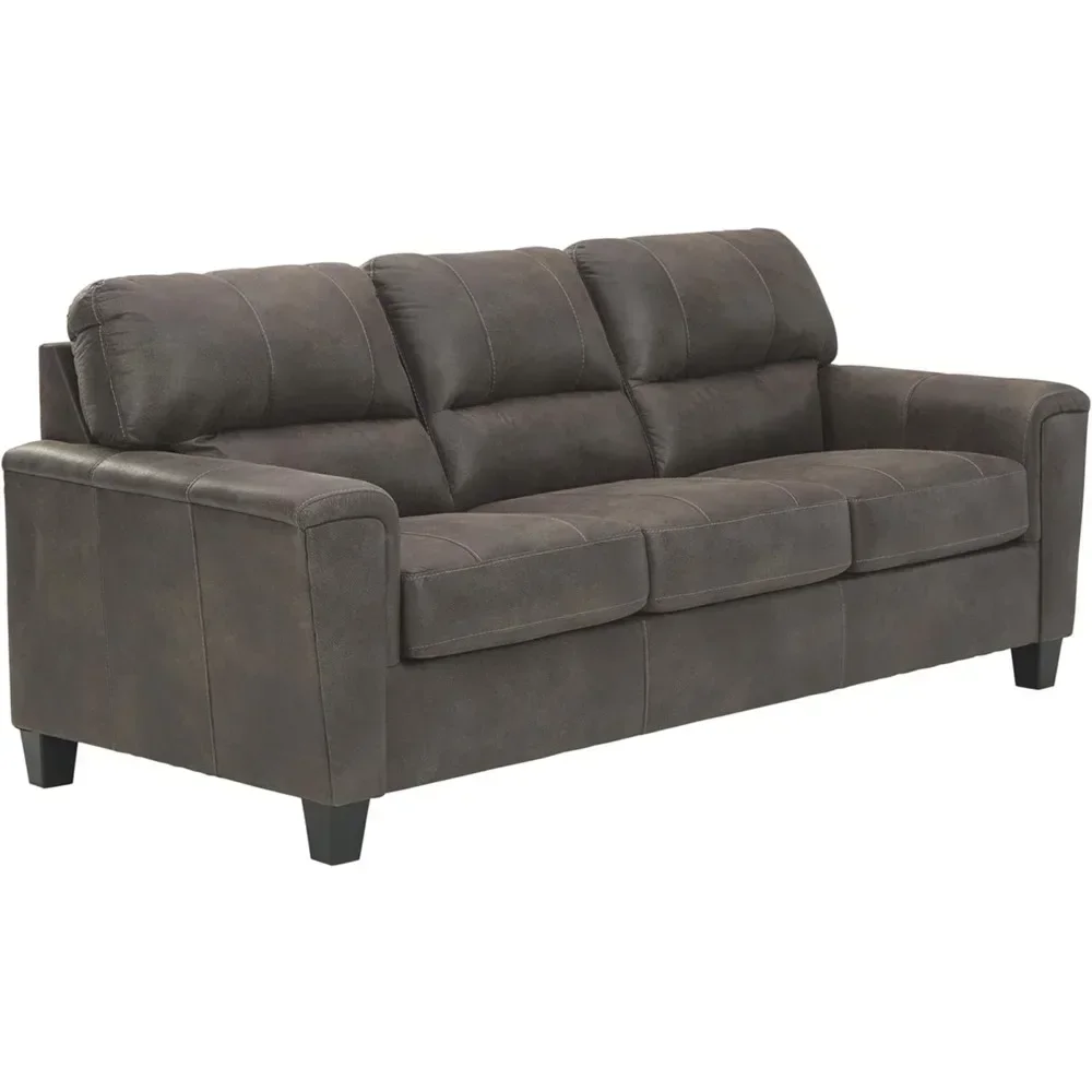 

Grey Synthetic Leather Modern Sofa