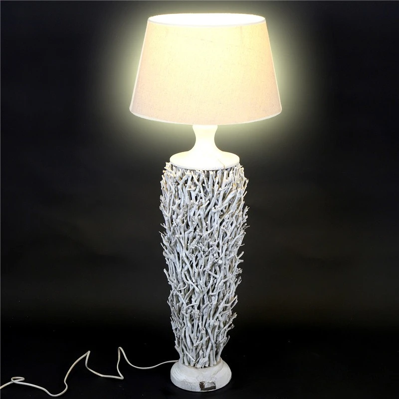 Wooden craft floor lamp, bed and breakfast restaurant cafe rotten wood branches decorative wooden lamps