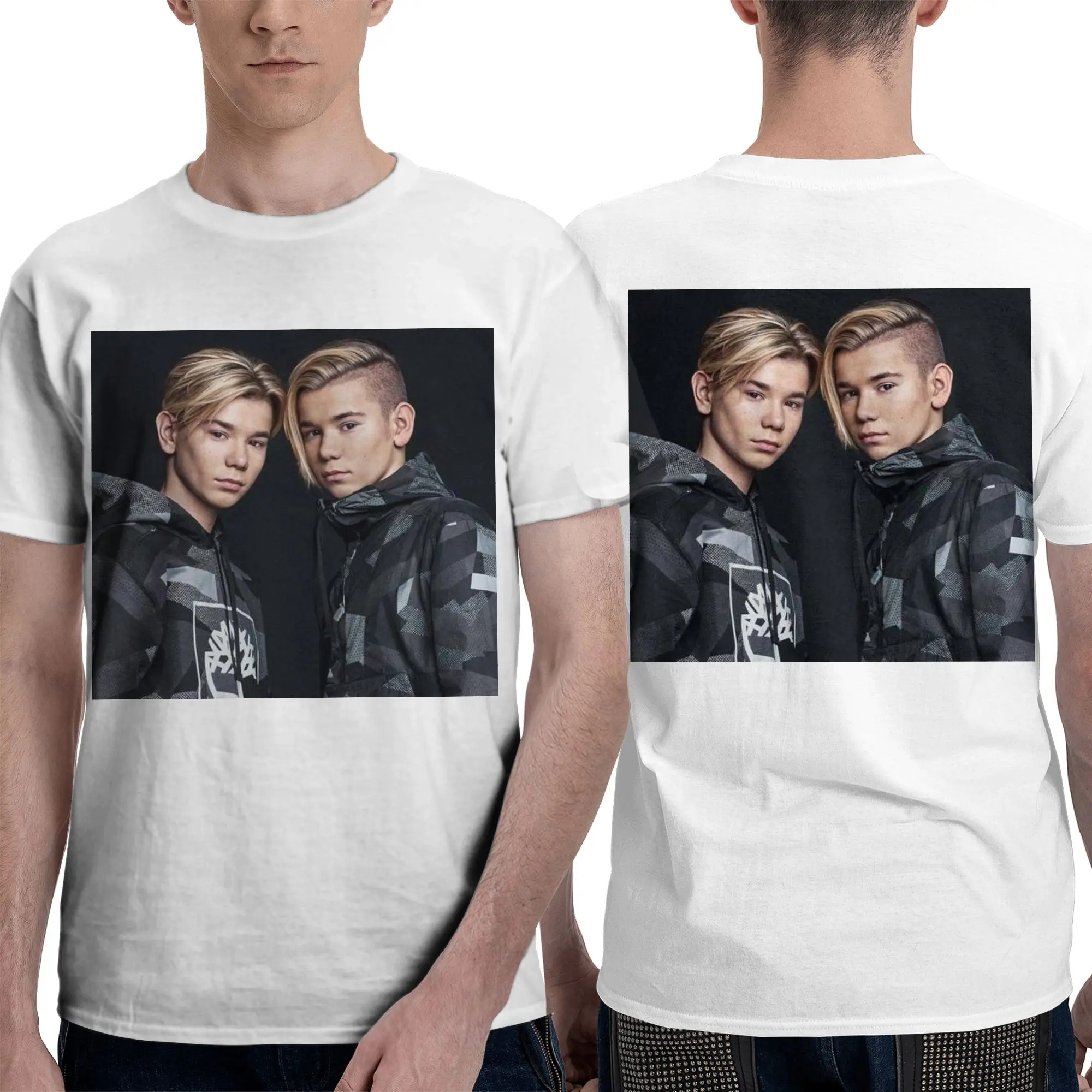 100% Cotton Marcus And Martinus Sweden Norway Eurovision T-Shirt Men's Double Sided T Shirt Men Crew Neck Shirts Tops Oversized