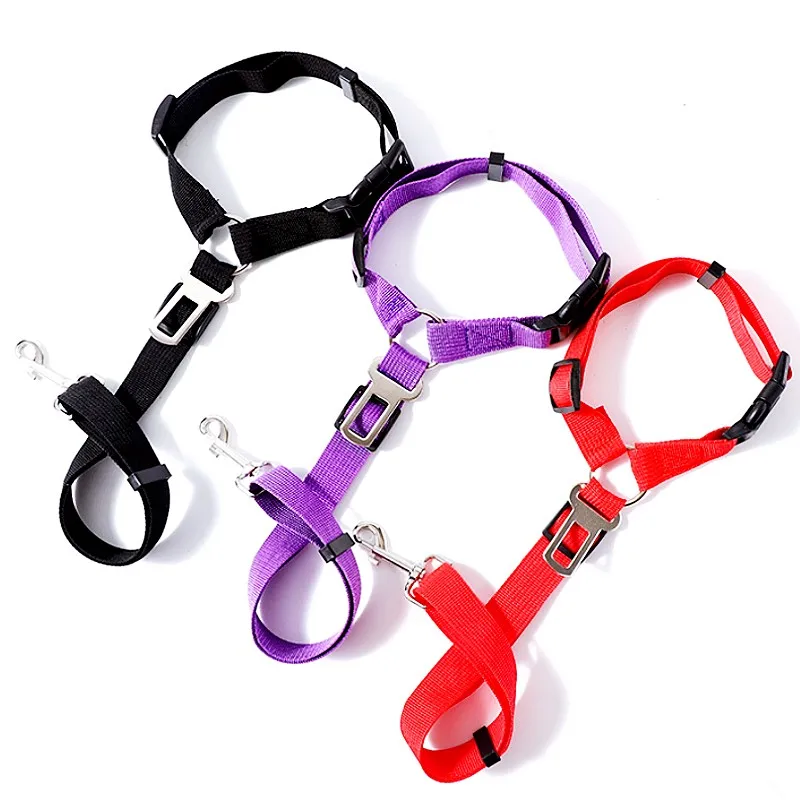 

Dog Leash Seat Belts Dogs Leashes Adjustable Leash for Dog Traveling Nylon Dogs Leashes Safety Seat Belts for Puppy Pet Supplies