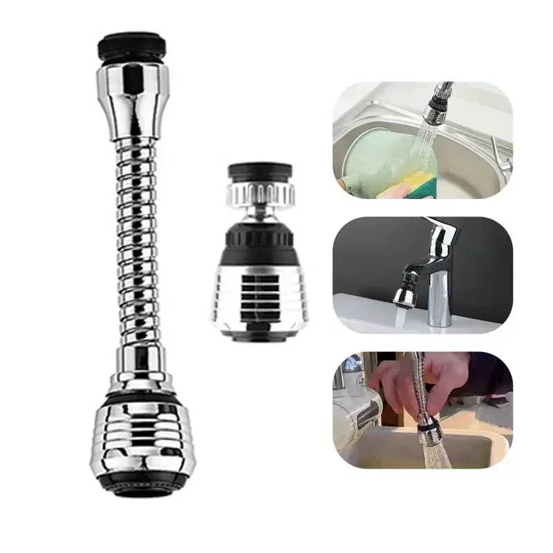 360 Degree Rotating Faucet Splash Proof Nozzle, Universal Water Saving Bubble Filter, Durable Household Bathroom Accessory Tool