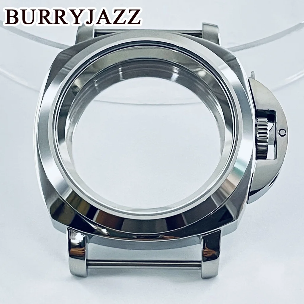 BURRYJAZZ 40mm Fit NH34 NH35 NH36 NH37 NH38 NH39 NH70 NH72 Movement Silver Watch Case Waterproof Sapphire Glass