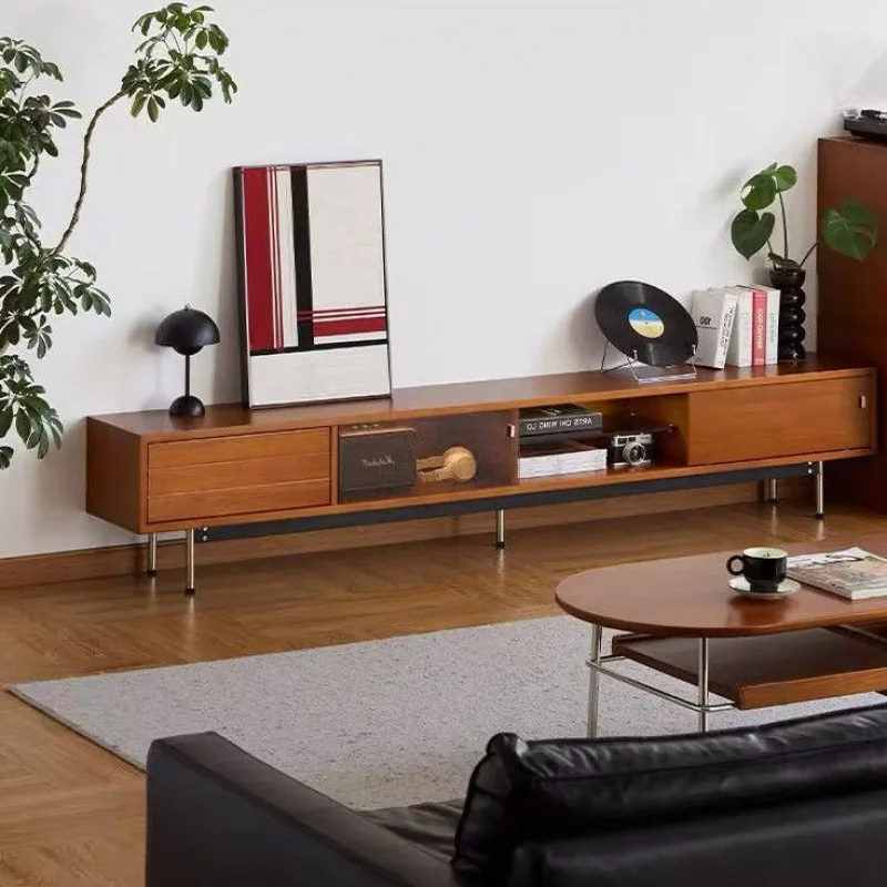 Medieval solid wood TV cabinet, locker against the wall display cabinet, living room TV cabinet, simple retro floor