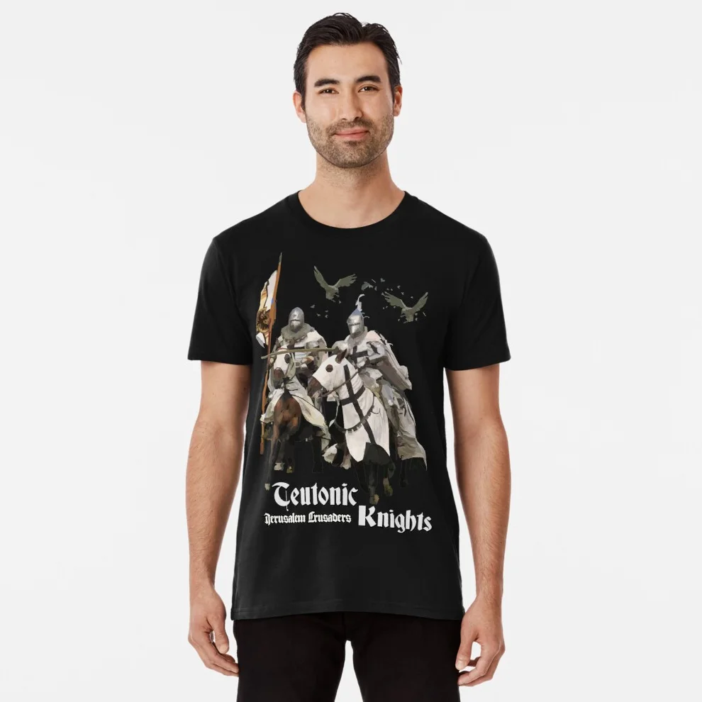 Teutonic Knights - Jerusalem Crusader T Shirt. New 100% Cotton Short Sleeve O-Neck Casual T-shirts Loose Top Size S-3XL