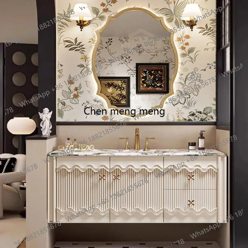 

New French-style Bathroom Cabinets Vintage Oak American Bathroom Cabinets Lacquered Finish Home Furniture In Particolare