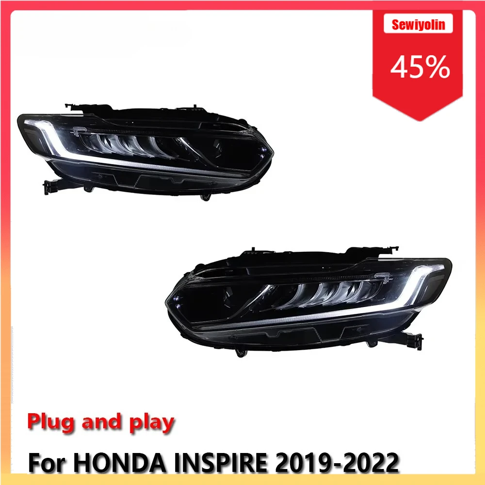 

Car LED Headlight Automobile Parts For HONDA INSPIRE 2019-2022 Fog DRL Brake Turn Signal Lamp Plug and Play
