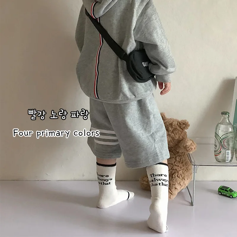 4 Paar Lente Sokken Meisjes Jongens Sokken Kids Kinderen Katoenen Sok Trendy Patroon Sokken Baby Crew Sokken