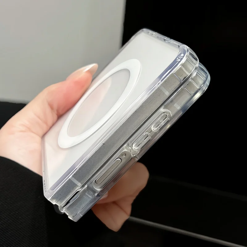 Magsafe Magnetische Transparente Acryl-Handyhülle für Samsung Galaxy Z Fold Flip 3 4 5 6 7 8 Ultra Stoßfeste Schutzhülle Fundas – Detail 8