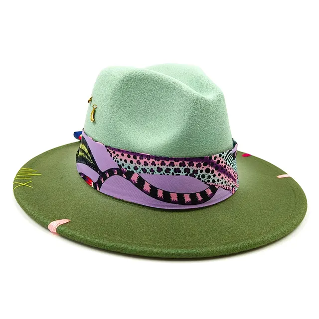 Ręcznie szyty kapelusz Fedoras Nieregularny kapelusz w jednolitym kolorze regulowany panel unisex kapelusz Fedora filcowy kapelusz jazzowy jesienno-zimowy kapelusz шляпа женска