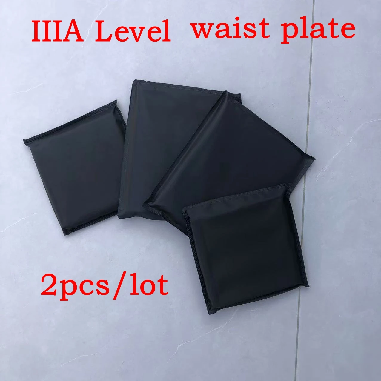 2-ピース-バッグ布パッケージ-40-層-uhmwpe-生地-pe-繊維防弾生地-iiia-ボディウエスト保護ボード-15-15-センチメートル、15-20-センチメートル