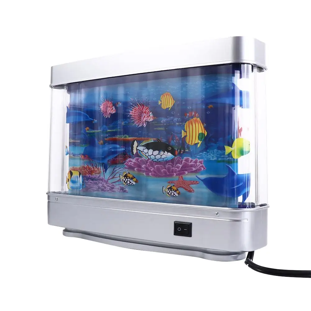 Virtual Ocean Dynamic Simulation Ornamental Fish Lamp Waterproof With Switch Artificial Fish Tank Lamp Cute Plastic