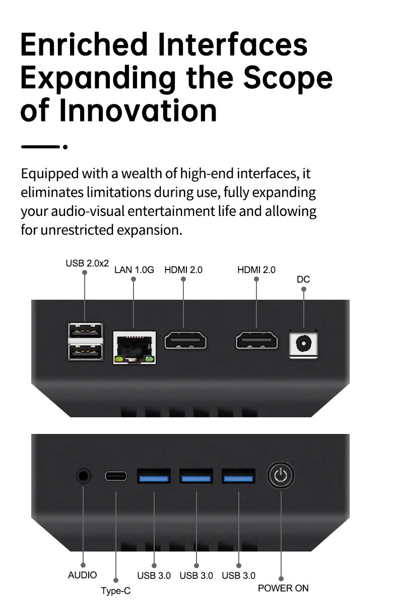 SZBOX Mini PC Intel N5100 Dual DDR4 M.2 2280 NVMe SSD WiFi6 BT5.2 RJ45 Windows 11 Mini Computer