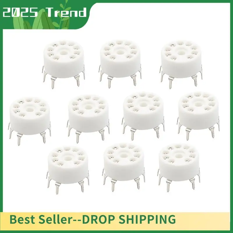 

Top Deals 20PCS PCB 9Pin B9A Vacuum Tube Socket Audio HIFI DIY Amps For 12AX7 12AU7 12AT7, Silver-Plated & Goldenr-Plate