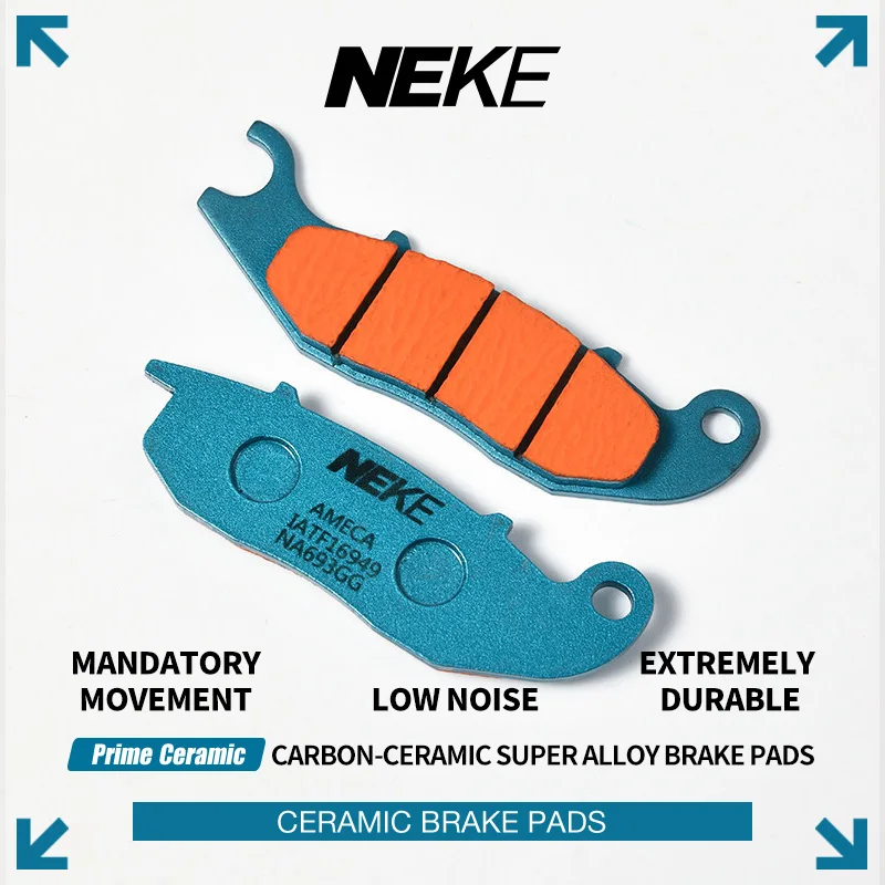 NEKE Carbon Ceramic Brake Pads for HONDA PCX160 PCX150 NS150 GX APRILIA SR200GT PIAGGIO Medley 125/150 Liberty 125/150 Scooter