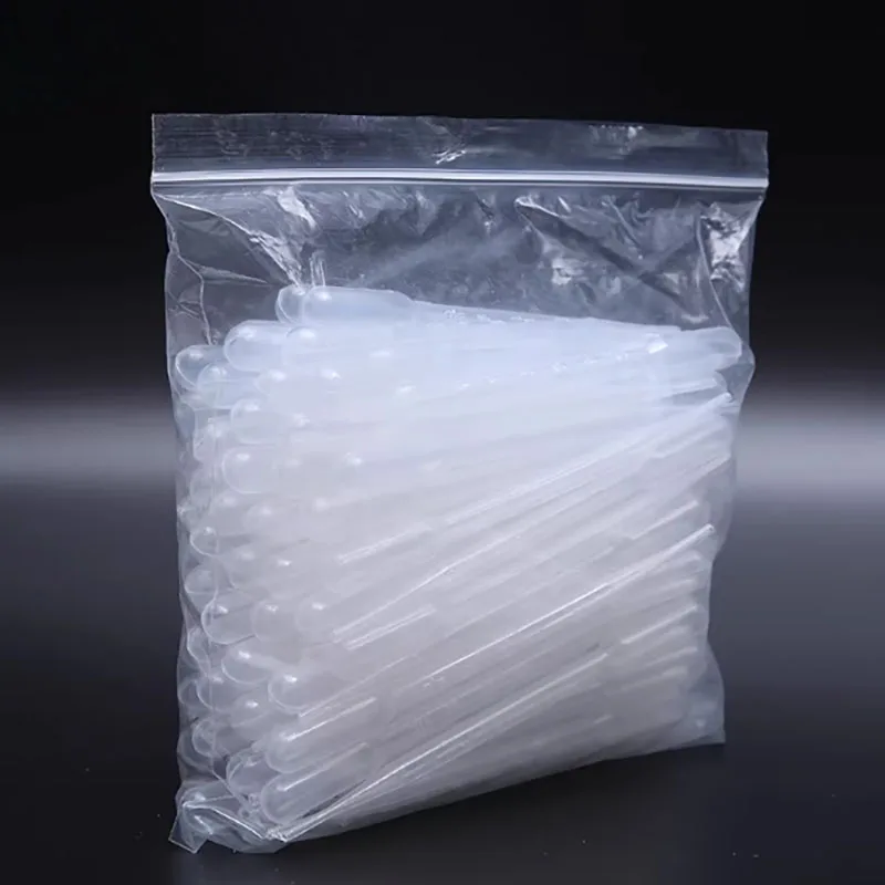 100~1000pcs , 3ml5ml10ml Disposable Plastic Pipette Graduated Dropper Transparent Dropper Pipettes Lab