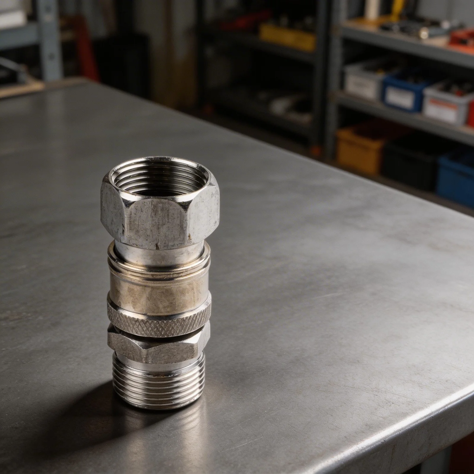 Quick Connect Stainless Steel Adapter for Pressure Washer Hoses Compatible with 22 mm x 1.5 mm Thread Specifications
