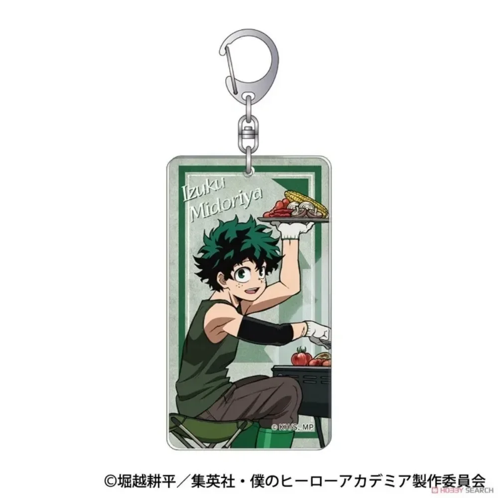 Anime My Hero School Keychain Acrylic Figure Midoriya Izuku Deku Key Chain Cartoon Character Pendant Keyring Accessories Jewelry