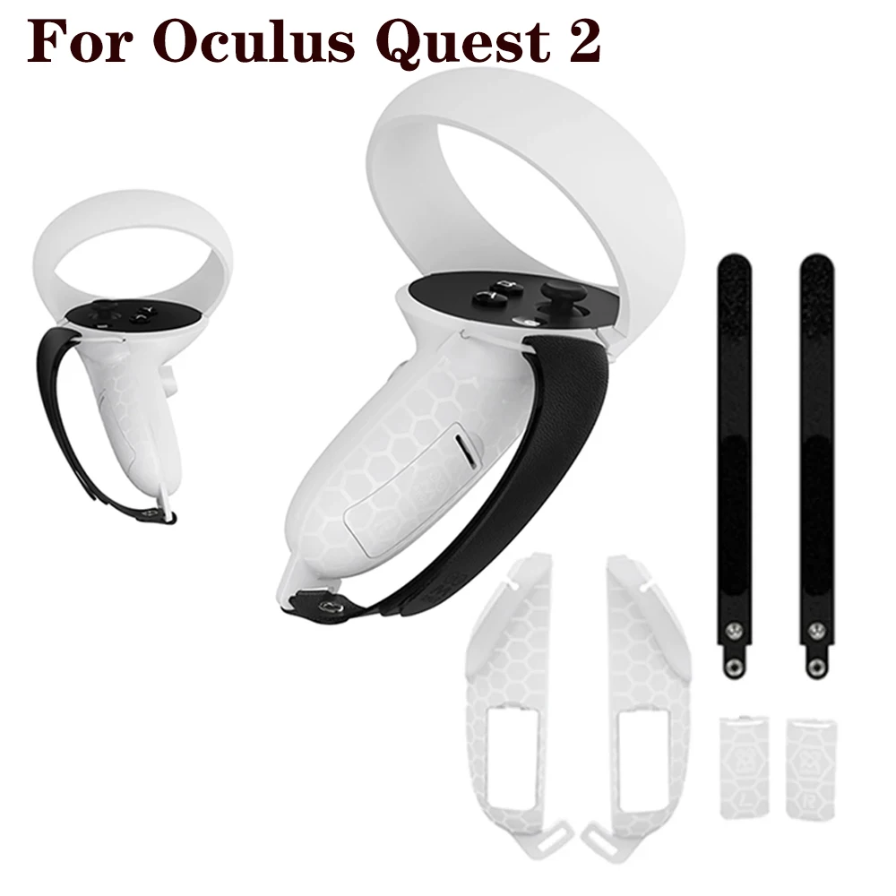 

Adjustable Knuckle Strap for Oculus Quest 2 Controller Battery Cover Grips Handle Protector Battery Case VR Accessories