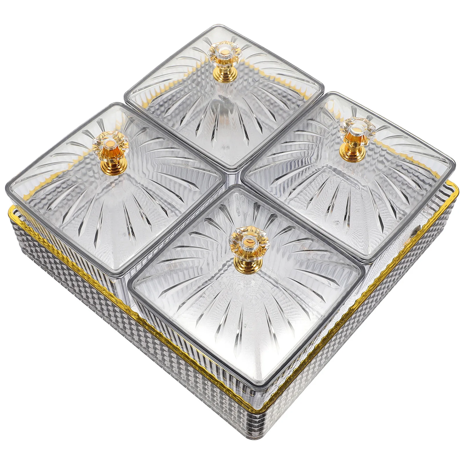 

1Set Snacks Dish with Tray Modern Fruit Serving Platter Sturdy Dry Fruit Holder for Household Desktop Decorative Food Display