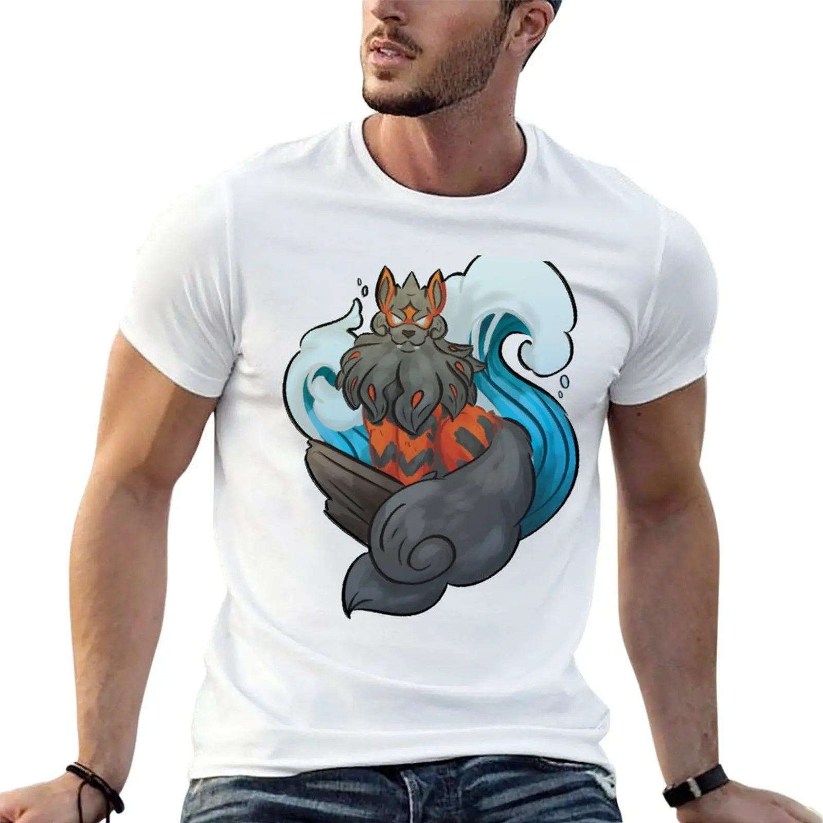 Hishui Arcanine T-Shirt Work Wear Lightweight Tee
