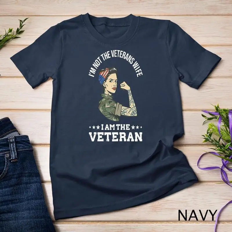 

Womens American Army Veteran Design Military Flag for Veteran Unisex T shirt