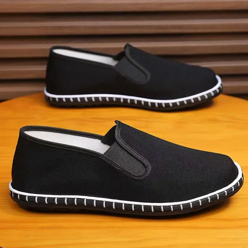 Zapatos de tela con suela Melaleuca hechos a mano para hombre, ligeros, transpirables, antideslizantes, zapatos de trabajo, primavera y otoño, nuevos zapatos para personas mayores