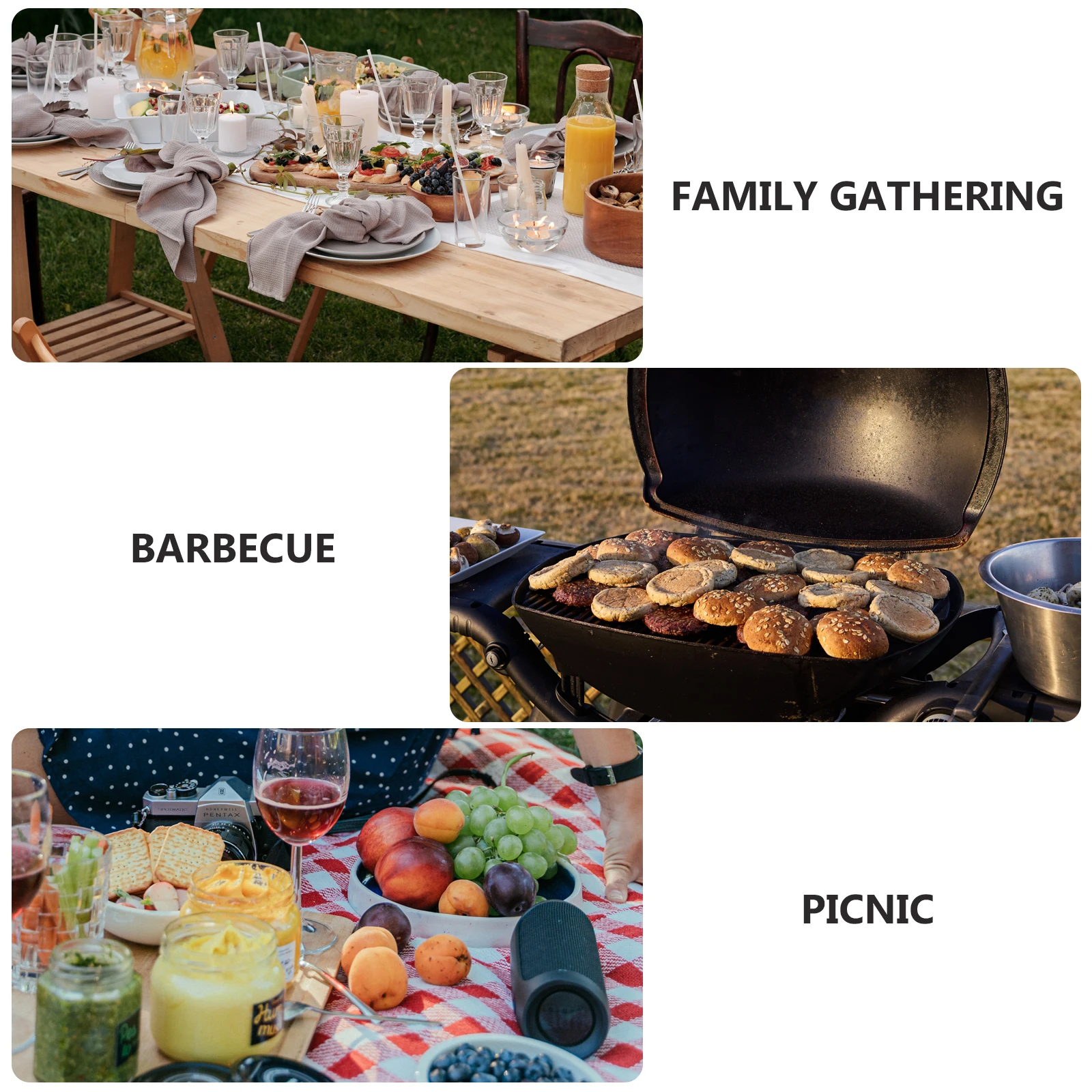

Premium Stainless Steel Food Plate Square Design Large Capacity Bbq Party Banquet Storage Mixing Salad Pasta Steak Container