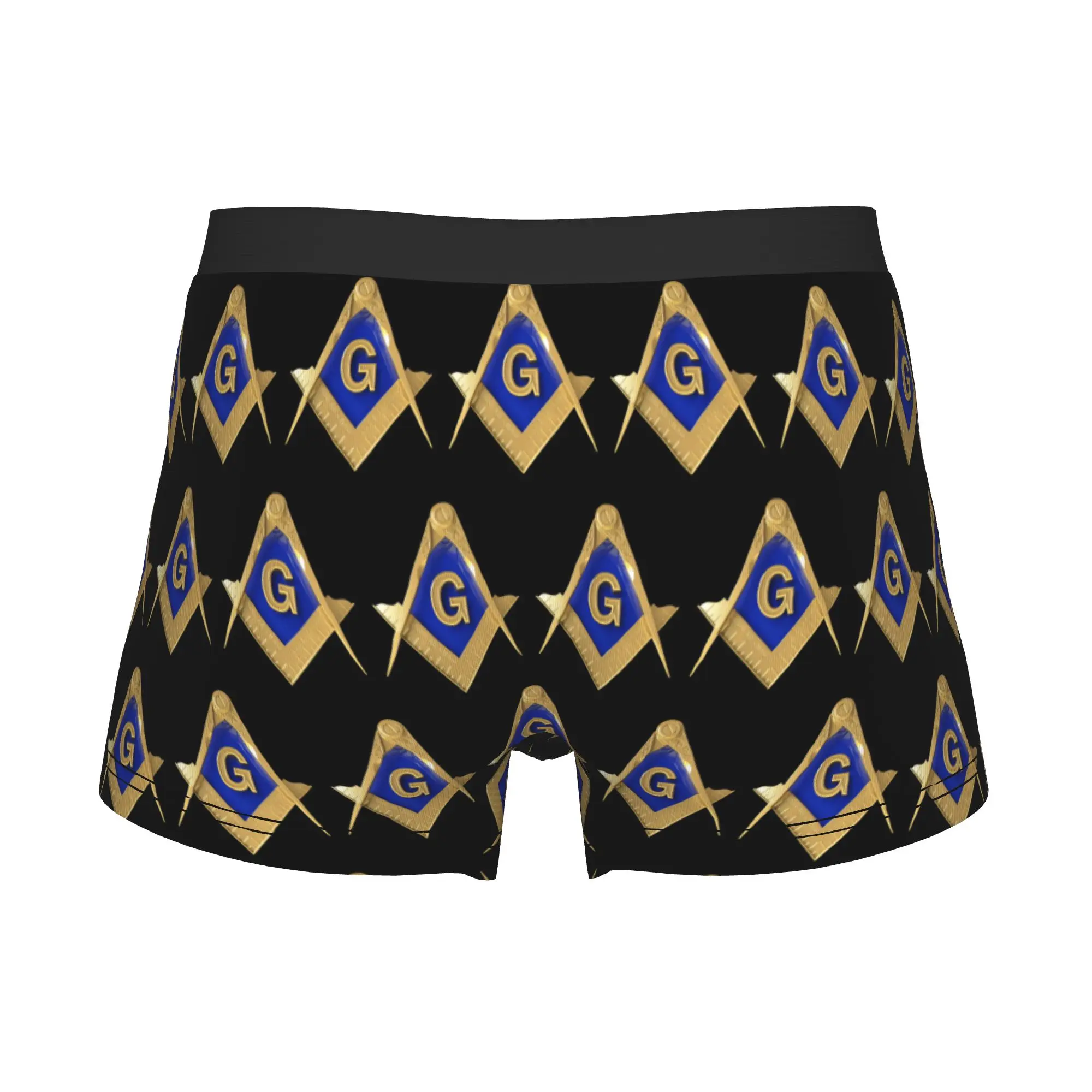 Square Compass Masonic Freemason Boxer Shorts For Homme 3D Printed Freemasonry Mason Underwear Panties Briefs Stretch Underpants
