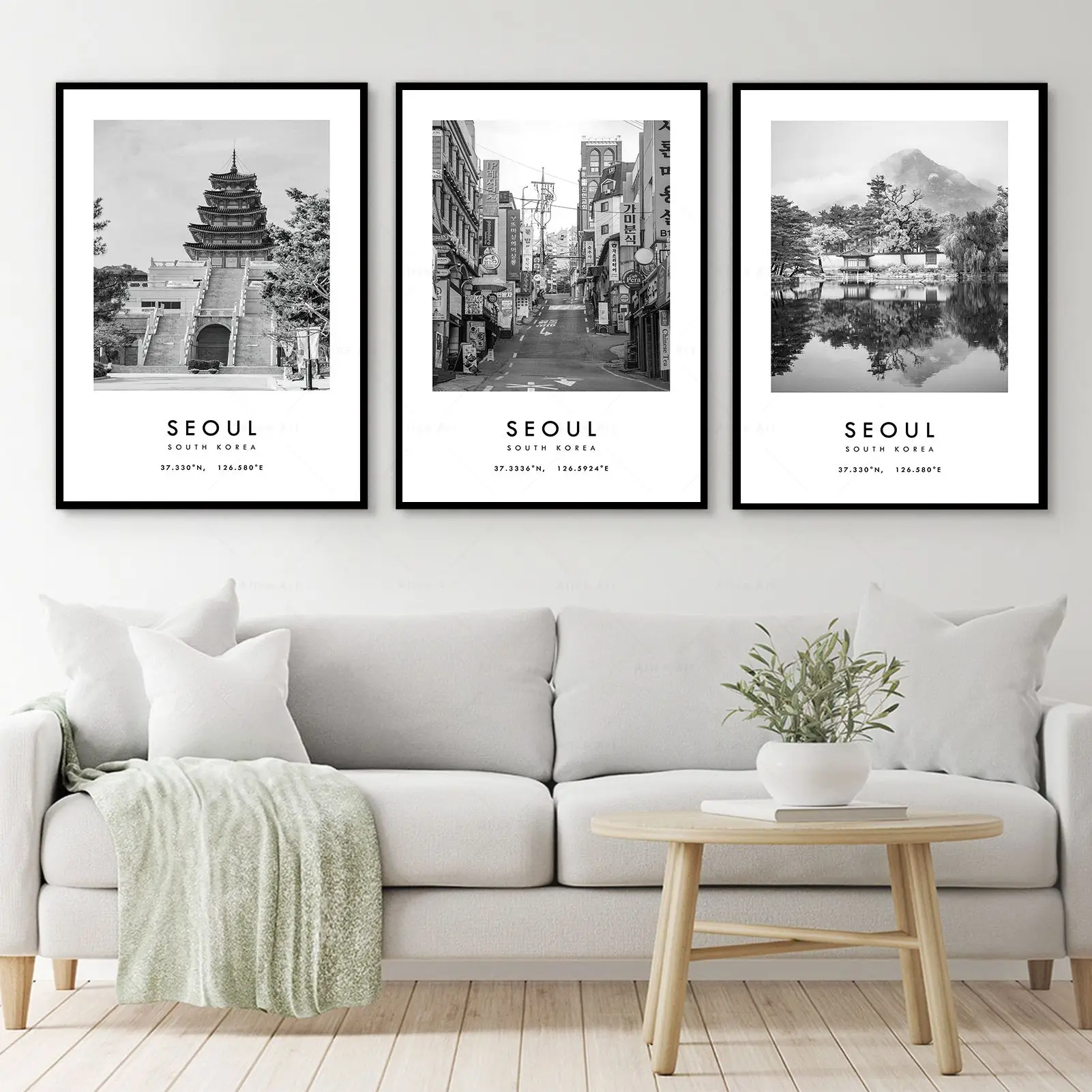 Seoul Poster South Korea Photo Travel Print Korean Landscape Wall Art Canvas Painting Picture for Living Room Bedroom Home Decor