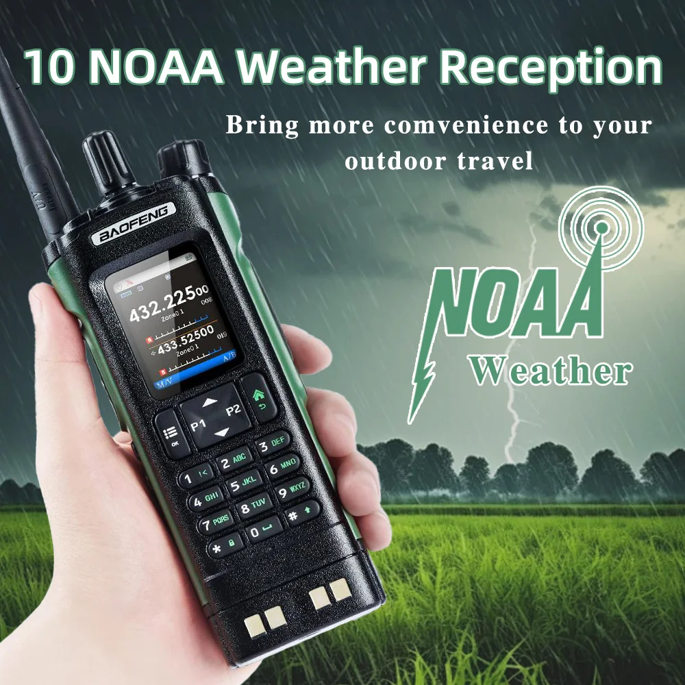 BAOFENG Walkie Talkie UV-32 10W GPS  Long Range Multi Band Bluetooth Programming Wireless Copy Frequency NOAA Ham Amateur radio