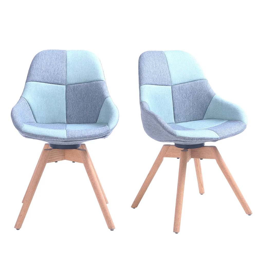 For Wholesale Cheap Nordic Living Room Furniture Fabric Upholstered Indoor Swivel Dining Chair