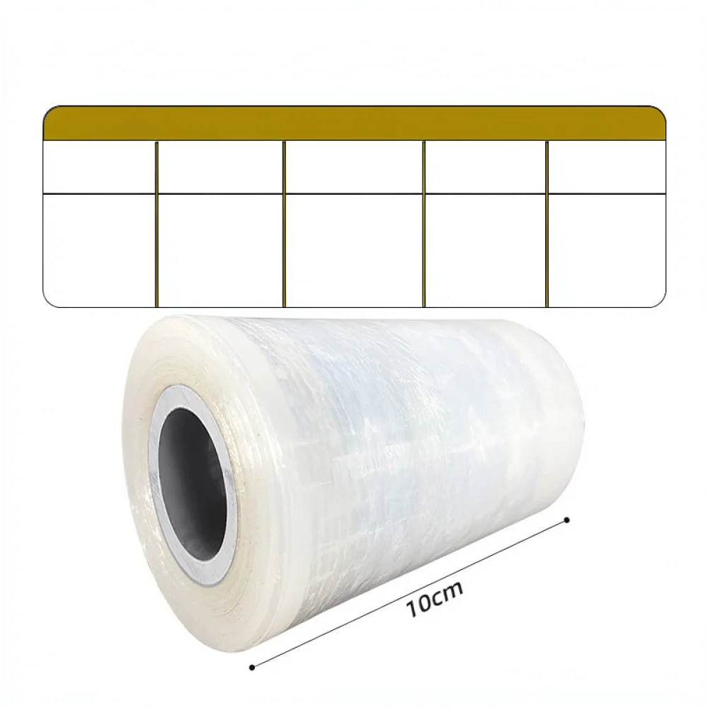 Transparent PE Stretch Film Handheld Packing Wrap Industrial Shipping Packaging Supplies For Moving Dustproof Adhesive Storage