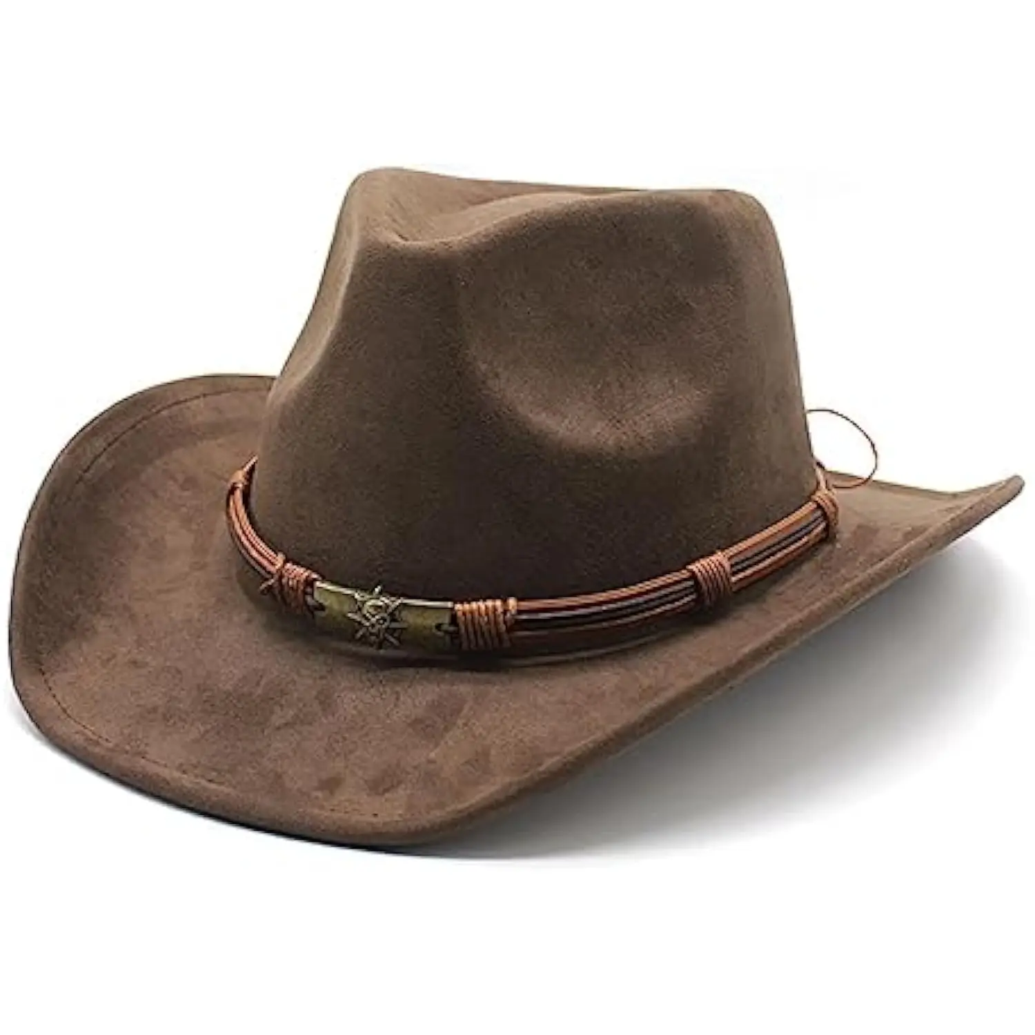 Mistdawn Suede Cowboy Hat Western Style for Women And Men Cowgirl Hat for Rodeo Farming Traveling Outdoor Work