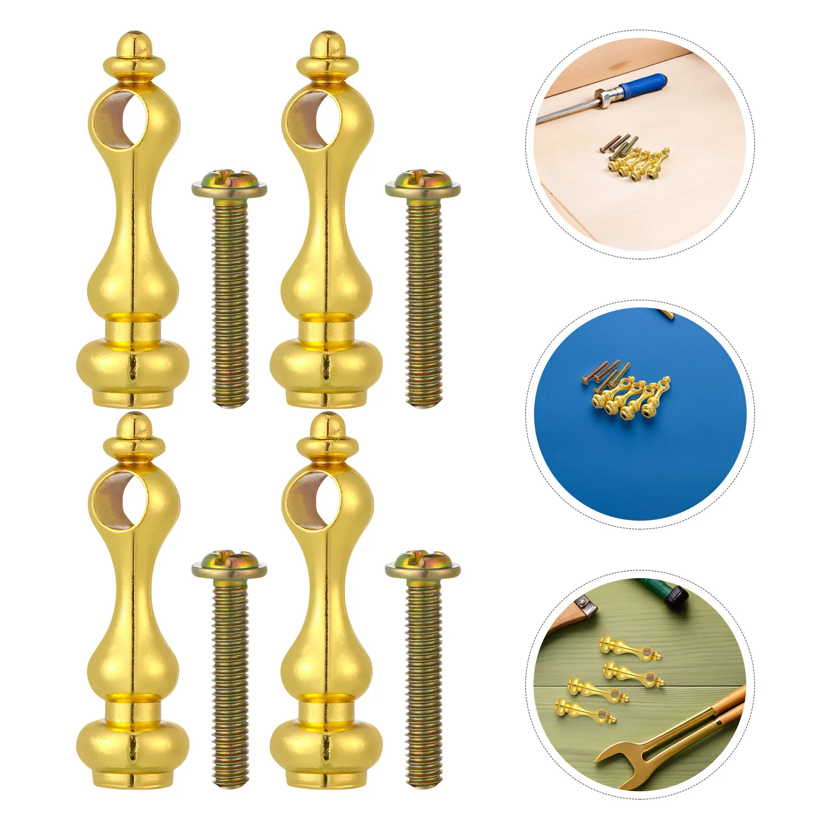 20Pcs Metal Post End Caps for Glass Railing Balustrade Connector Furniture Hardware Spindles Cabinet Rail Support Brackets Wine