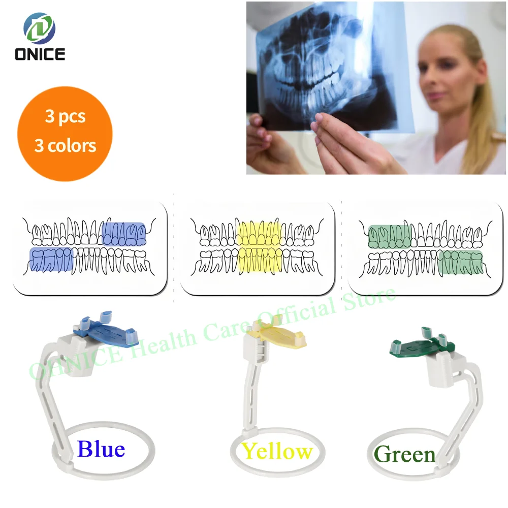 

3-Piece Dental X-Ray Sensor Positioner Kit - Universal RVG Sensor Holder for Digital Radiography