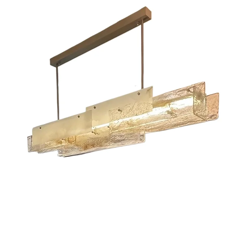 

Новая люстра в стиле французского лёгкого люкса для ресторана, гостиной, лобби отеля, из высококачественного имитационного мрамора и стекла