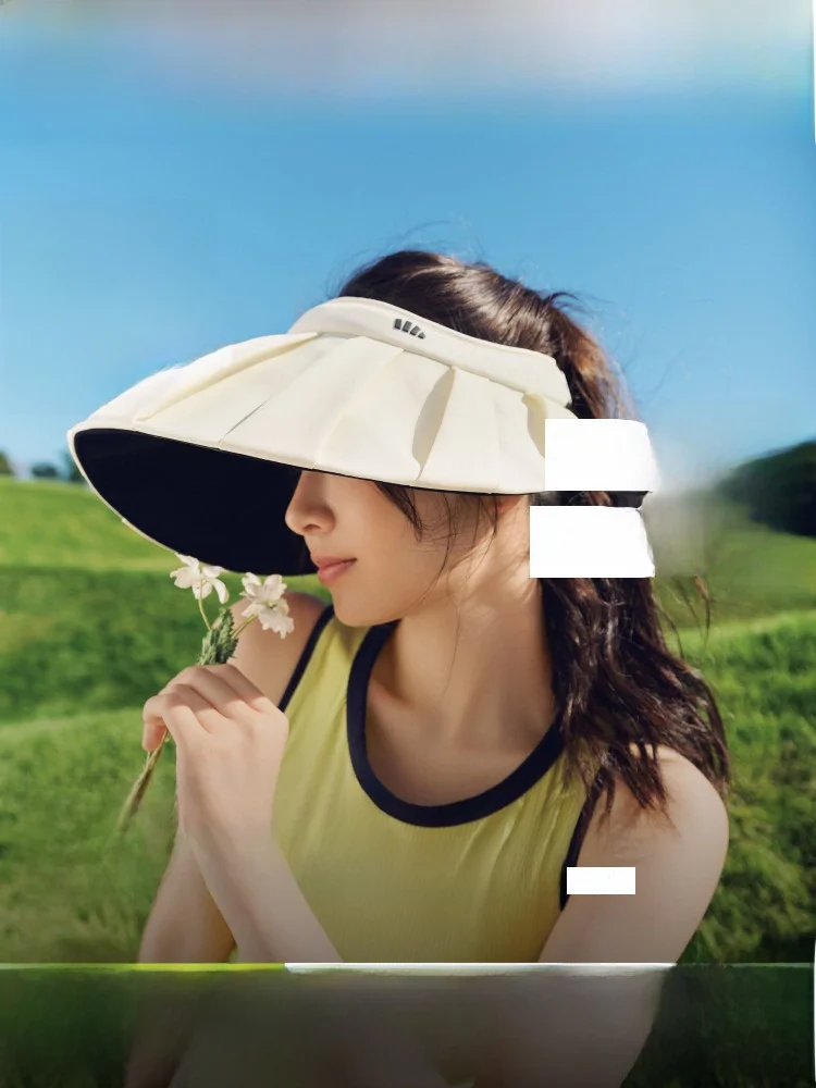 Banana Leaf Women's Summer Velvet  Hat Sun Protection UPF100+ Cooling Sensation Adjustable Large Brim Empty Top Hat