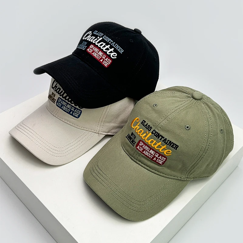 

New Men Woman American Vintage Letter Embroidery Baseball Hats Breathable Niche Sunshade Snapback Caps Street Versatile Fashion