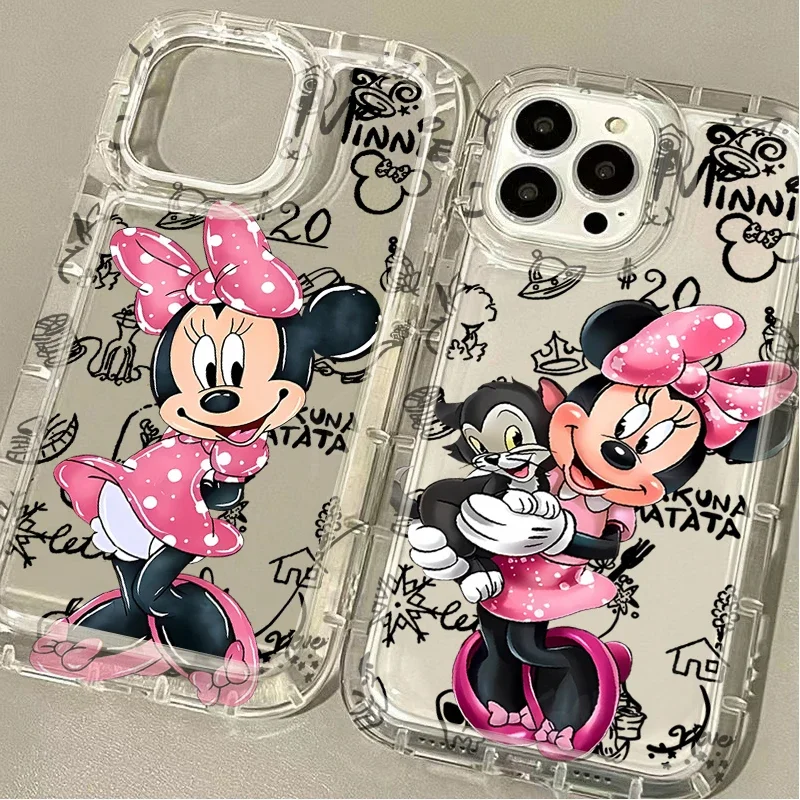 Disney Leopard Minnie Mouse Case dla Xiaomi Redmi Note 13 12 Pro Plus 12S 11 11S 10 10S 9 9S 8 Pro 12C 10C Miękki, wstrząsoodporny pokrowiec