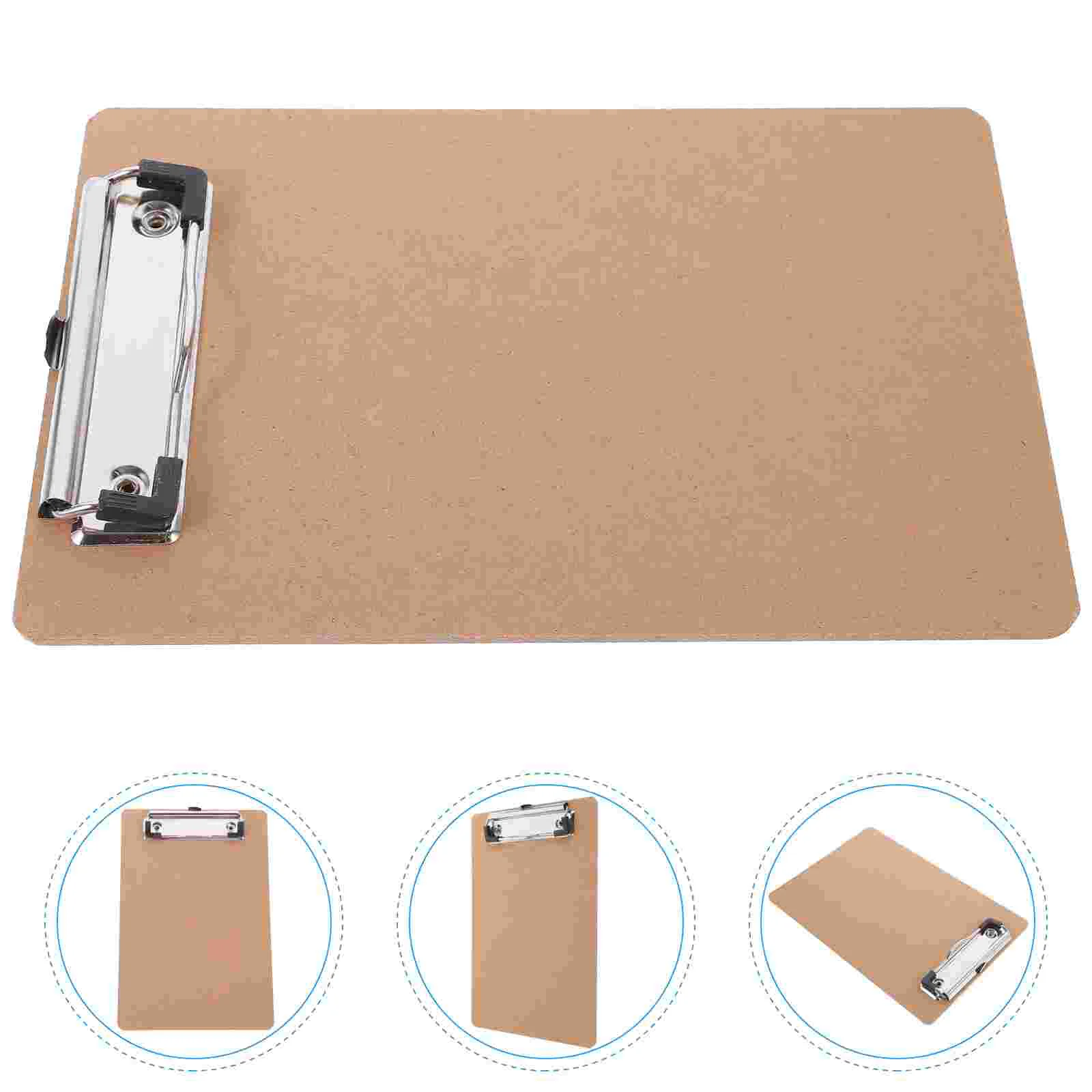 

5 Pcs Clipboard Writing Pad Support Portable Paper Wood Folder File Clipboards Office Clips