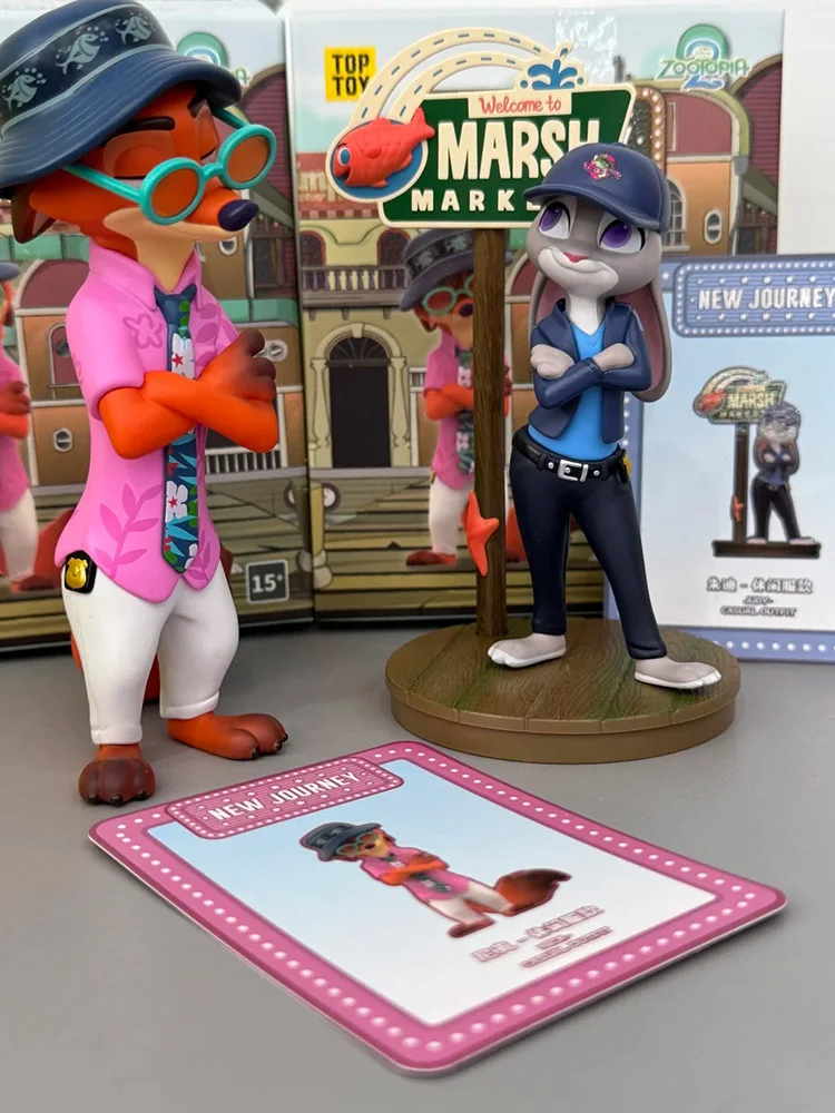 حقيقي ديزني Zootopia 2 صندوق أعمى سلسلة رحلة جديدة شخصيات كرتونية سطح المكتب زخرفة نموذج لعبة الموضة لطيف هدية عيد ميلاد #3