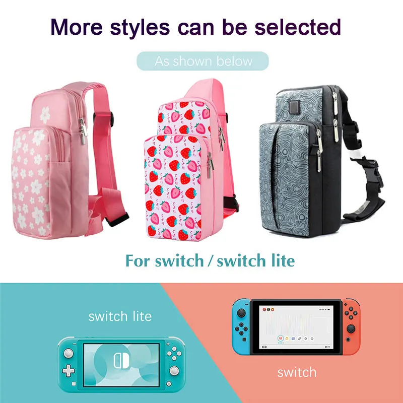 Bolsa de armazenamento crossbody de ombro para nintendo switch oled dock portátil sacos de peito de viagem ns lite mochila bolsa acessórios